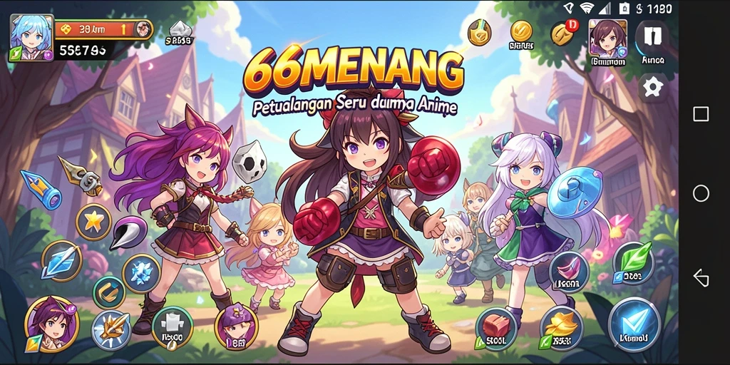 Tampilan menarik dari gameplay 66MENANG yang penuh warna.