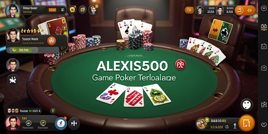 Tampilan gameplay Poker ALEXIS500 yang menarik dan interaktif.
