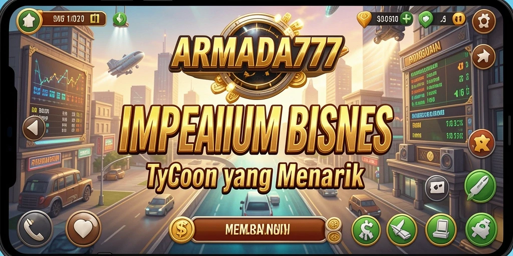 Gameplay Tycoon yang seru dan menantang dalam ARMADA777.