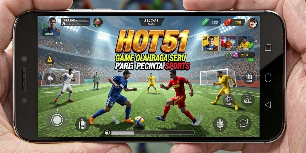 Screenshot dari gameplay HOT51 yang menampilkan aksi olahraga yang seru.