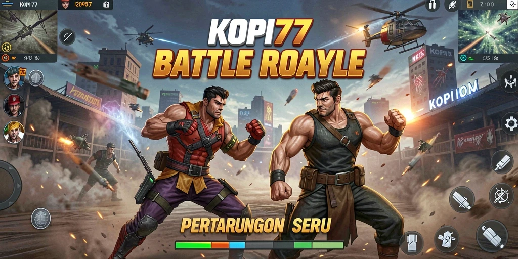 Gameplay seru KOPI77 dalam aksi Battle Royale yang menggetarkan.