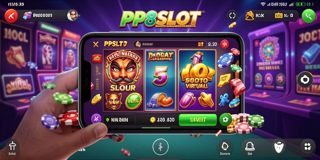Tampilan gameplay PP8SLOT yang menakjubkan dengan warna-warna cerah.
