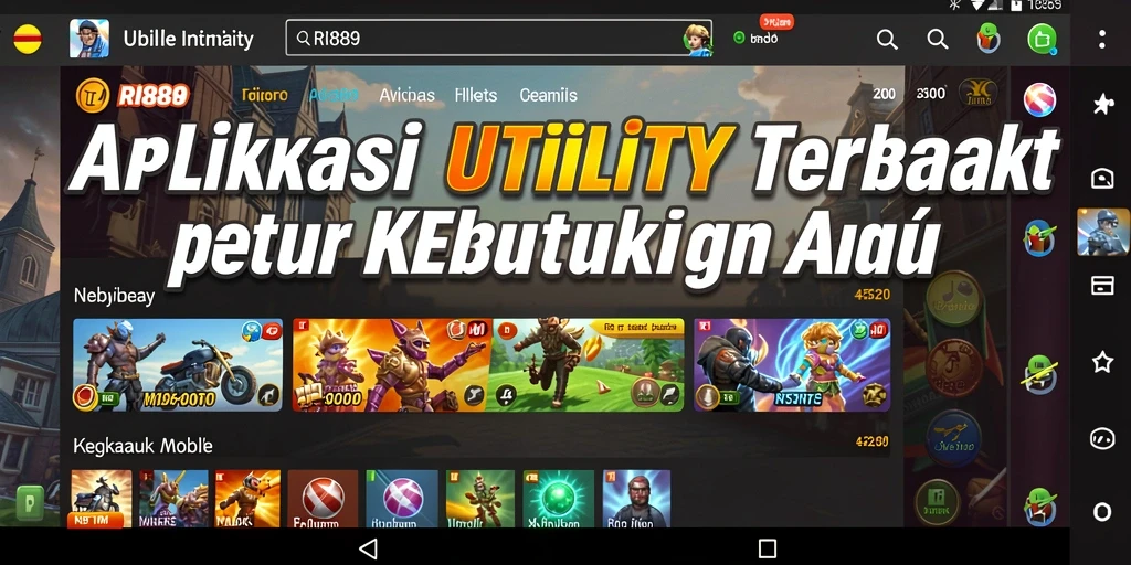 Tampilan aplikasi RI889 yang modern dan fungsional untuk kebutuhan Utility.