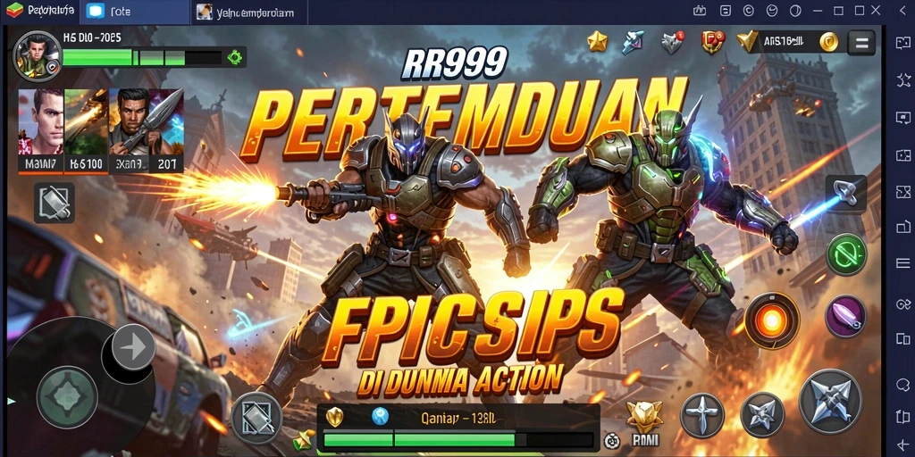 Tangkapan layar gameplay RR999 dengan aksi pertempuran yang mendebarkan.