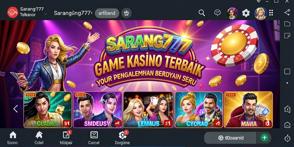 Tangkapan layar menunjukkan suasana permainan Kasino yang mendebarkan.