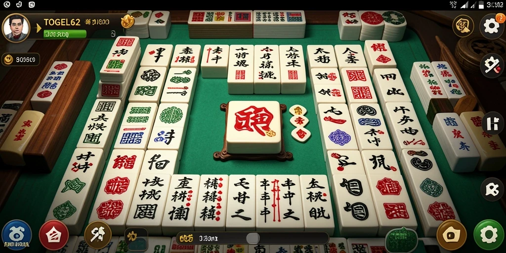 Screenshot TOGEL62 menampilkan gameplay Mahjong yang menarik.