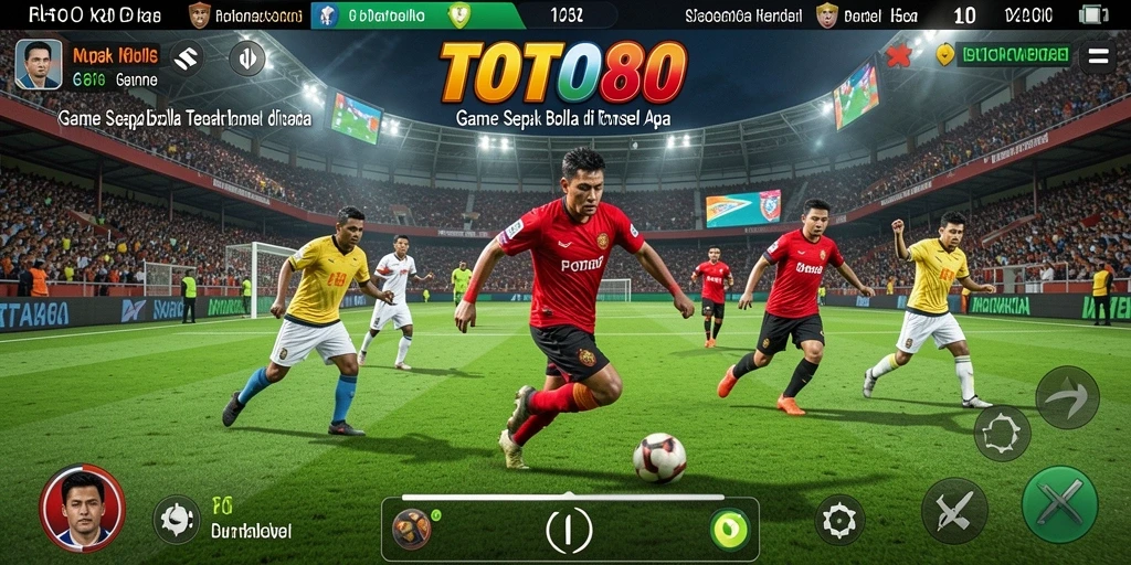 Tampilan gameplay TOTO80 yang menakjubkan di lapangan sepak bola.