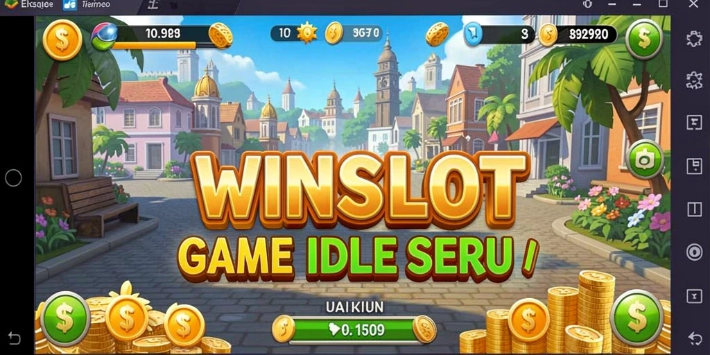 Screenshot utama gameplay WINSLOT menampilkan mesin slot yang menarik.